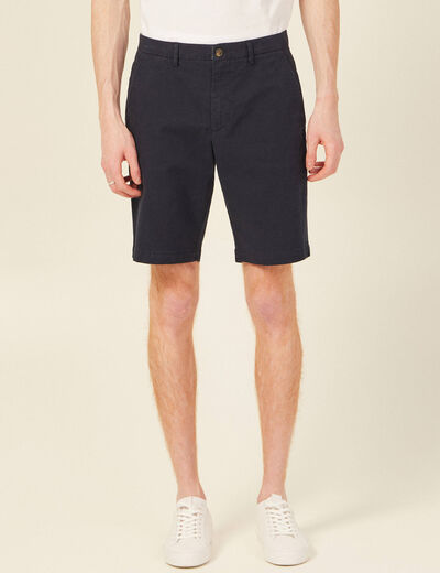 Bermuda droit éco-responsable bleu marine homme