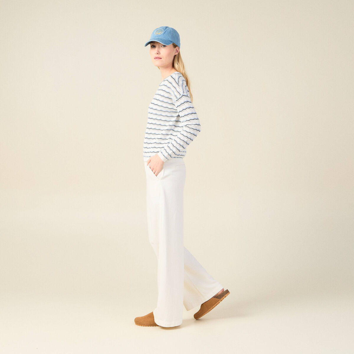 Pull éco-responsable creme femme