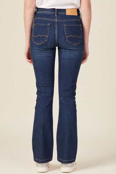 Jeans bootcut denim brut femme