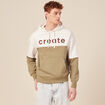 Sweat capuche éco-responsable taupe homme