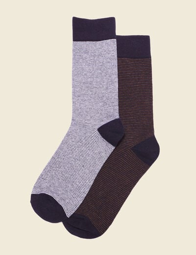 Lot 2 paires chaussettes bleu marine homme