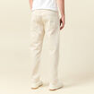 Jeans straight longueur 32 en coton ecru homme