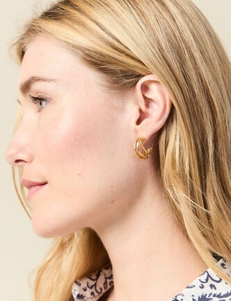 Boucles d'oreilles créoles couleur or femme
