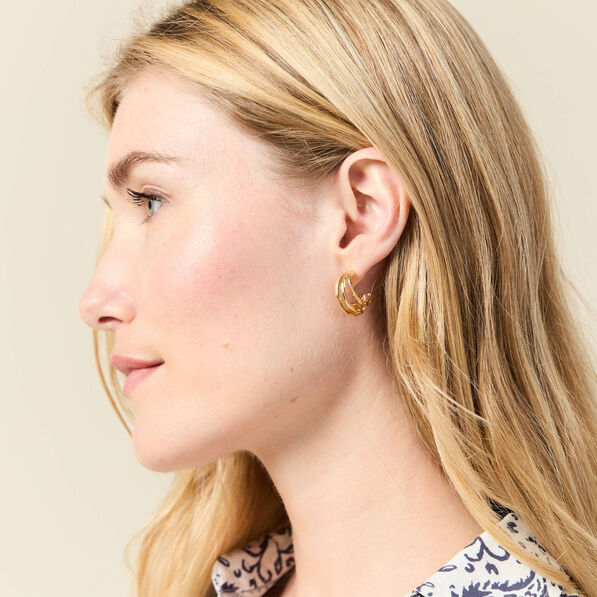 Boucles d'oreilles créoles couleur or femme