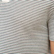 Polo cintr&eacute; manches courtes col cubain ecru homme