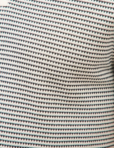 Polo cintr&eacute; manches courtes col cubain ecru homme