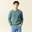 Pull éco-responsable vert foncé homme