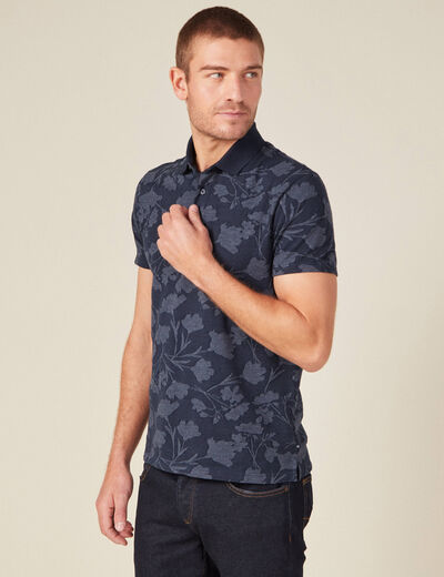 Polo manches courtes bleu marine homme