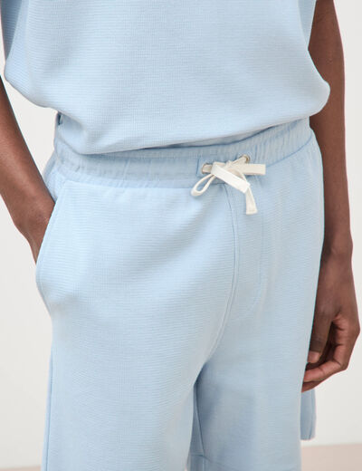 Short bleu ciel homme