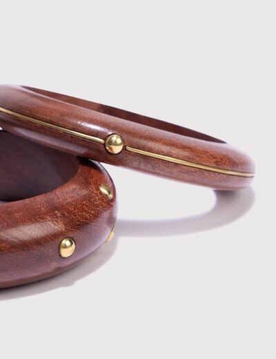 Lot de 2 bracelets marron femme