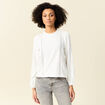 T-shirt manches longues ecru femme