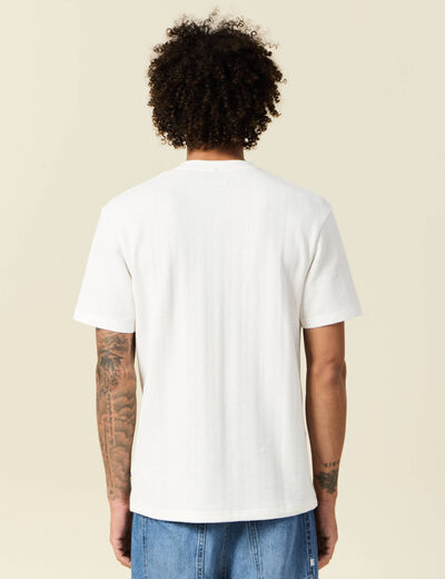 T-shirt manches courtes ecru homme