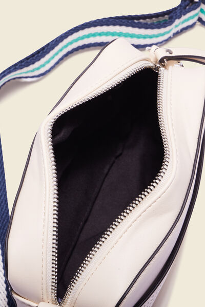 Sac avec détails perforés ecru femme