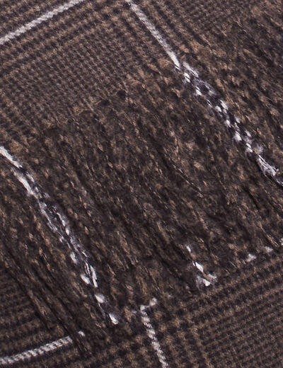 Écharpe à franges gris foncé homme