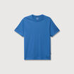 T-shirt en coton manches courtes bleu fonc&eacute; homme