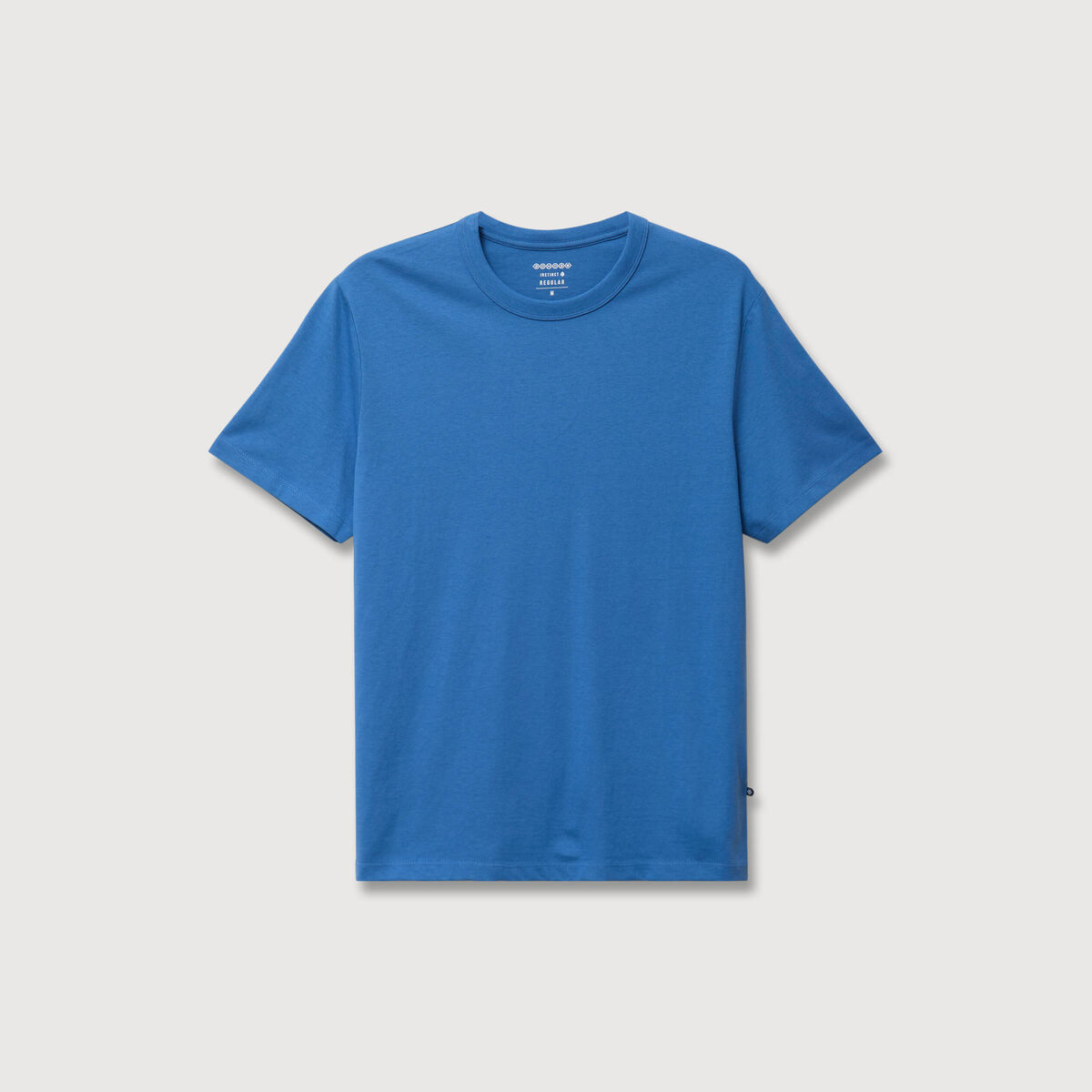 T-shirt en coton manches courtes bleu fonc&eacute; homme