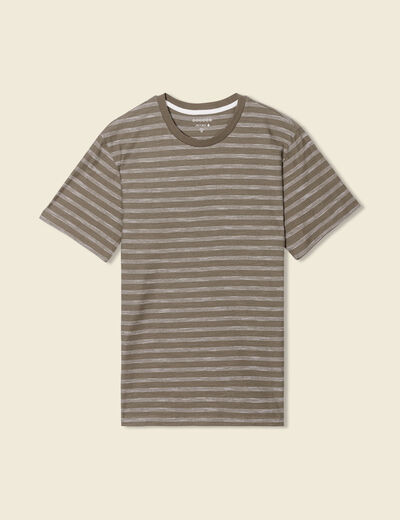 T-shirt éco-responsable vert kaki homme