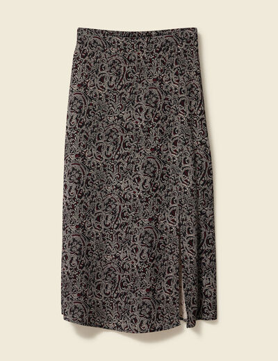 Jupe fluide noir femme
