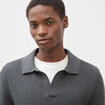 Pull manches longues gris fonc&eacute; homme