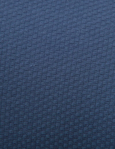 Polo manches coude bleu fonc&eacute; homme