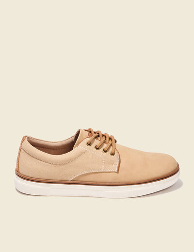 Tennis plates à lacets sable homme
