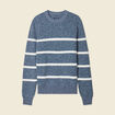 Pull manches longues bleu marine homme