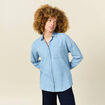 Chemise en jean denim bleach femme