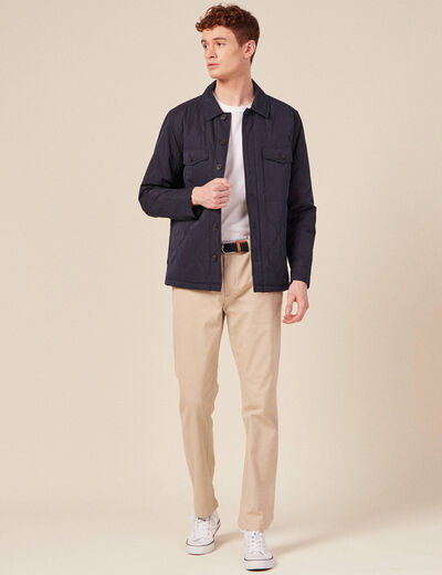 Pantalon chino straight beige homme