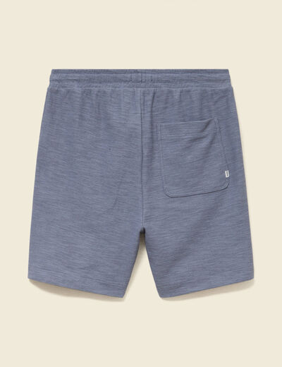 Short droit avec cordon bleu gris homme