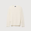 Pull col rond manches longues ecru homme