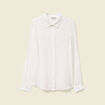 Chemise manches longues fluide blanc femme