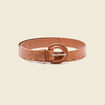 Ceinture avec boucle marron femme