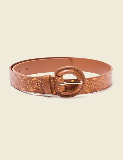 Ceinture avec boucle marron femme