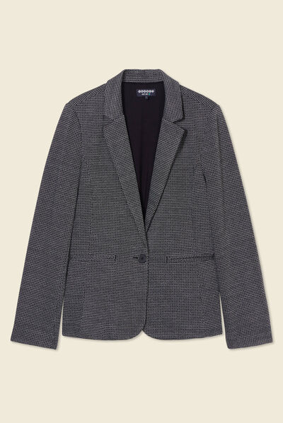 Veste blazer droite noir femme