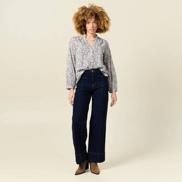 blouse manches longues bleu clair femme Blouse manches longues bleu clair femme