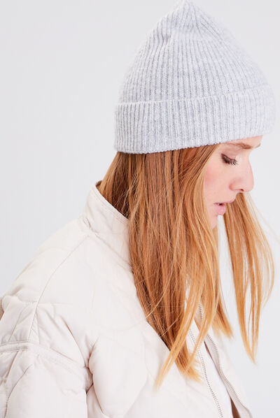 Bonnet gris femme