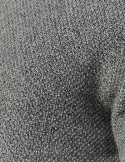 Pull manches longues fabriqu&eacute; en France gris fonc&eacute; homme