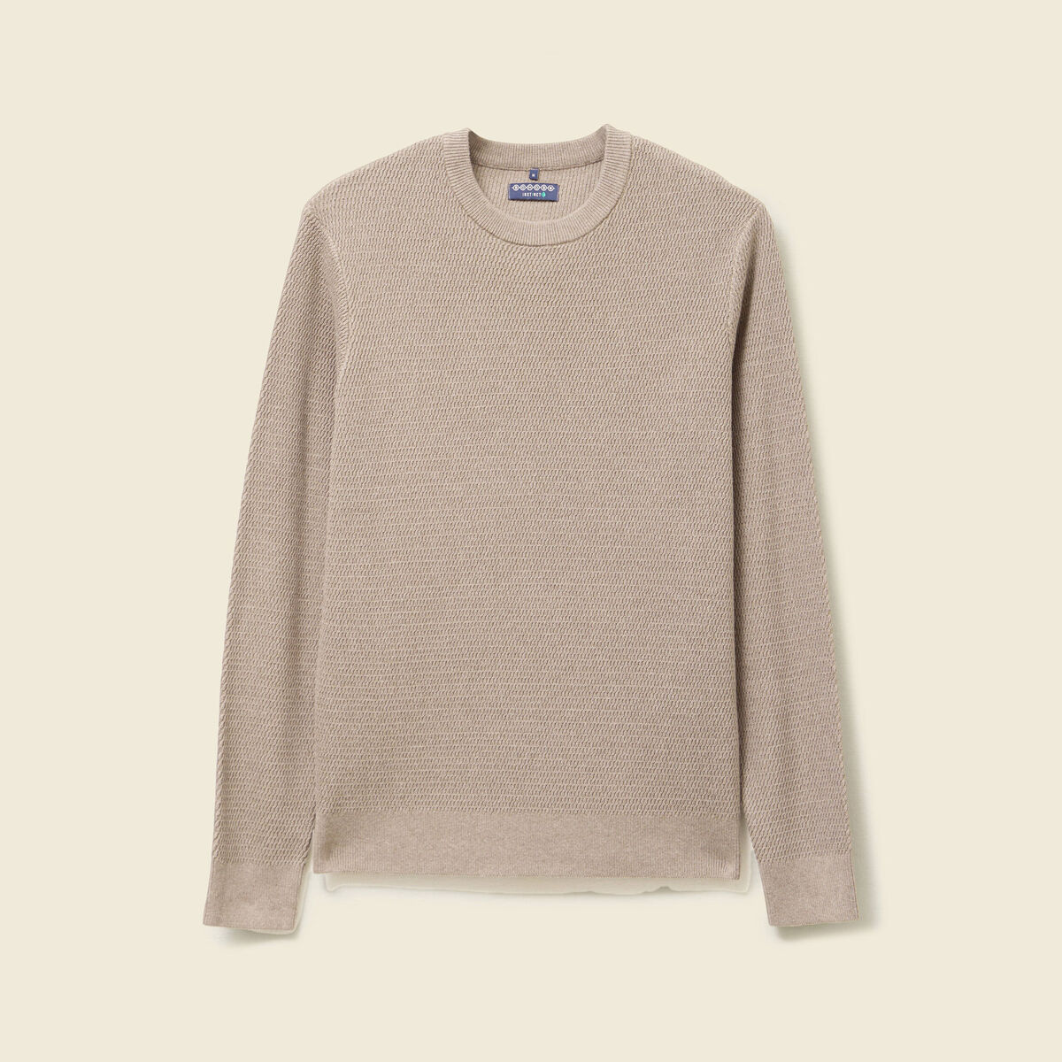 Pull droit manches longues vert kaki homme