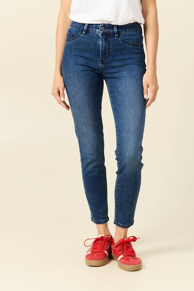 Jeans skinny 7/8ème denim stone femme