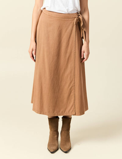 Jupe marron clair femme
