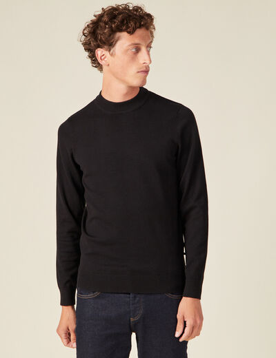 Pull manches longues noir homme