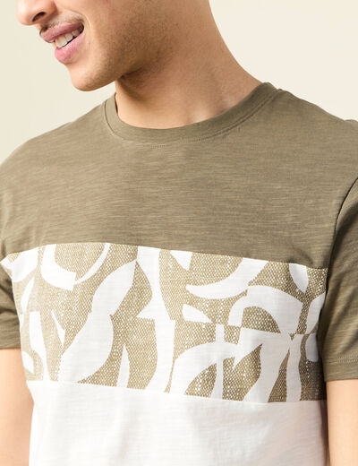 T-shirt manches courtes vert kaki homme