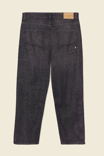Jeans relaxed 5 poches denim snow noir homme