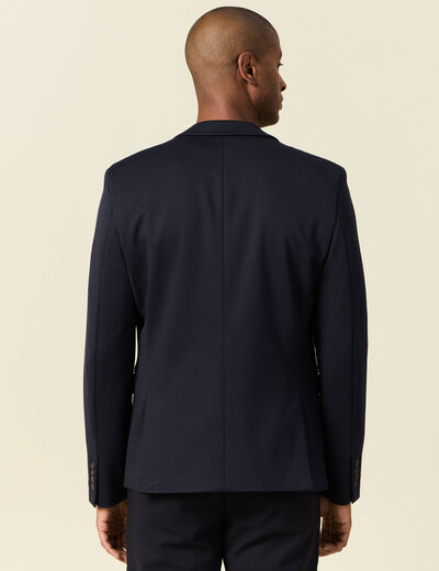 Veste blazer manches longues bleu marine homme