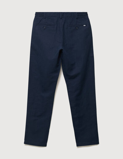 Chino coupe droite longueur 32 bleu marine homme