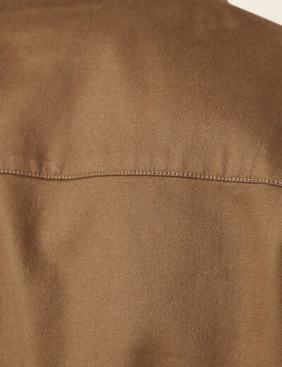 Surchemise manches longues taupe homme
