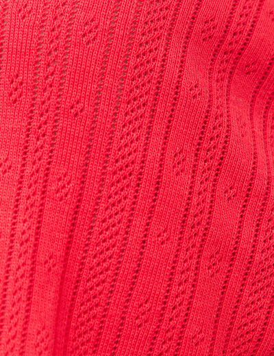 T-shirt ajust&eacute; col rond manches courtes rouge femme
