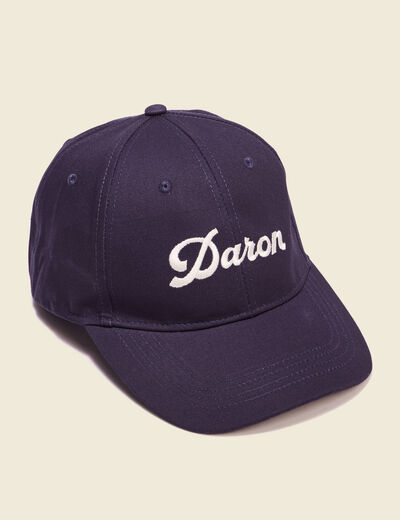 Casquette brodée bleu marine homme