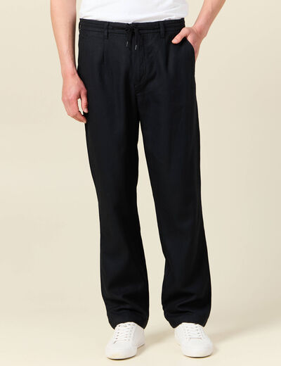 Pantalon chino straight noir homme