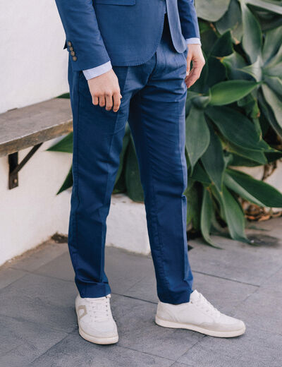 Pantalon chino bleu foncé homme